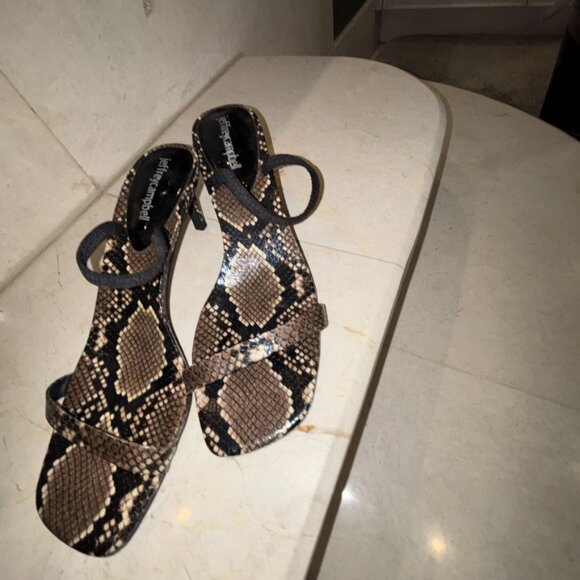 Jeffrey Campbell Hera-II Snake Print Heels Size 8.5 - Picture 3 of 6